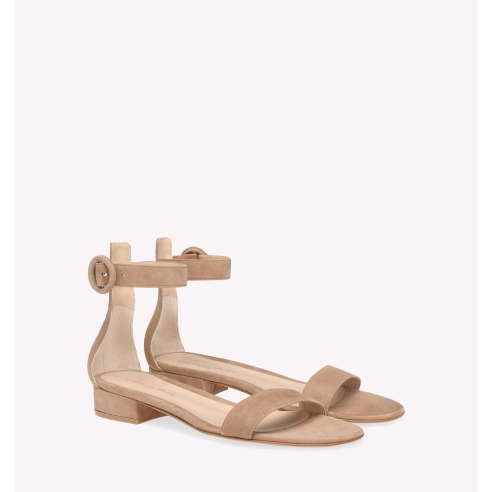 Gianvito Rossi Portofino 20mm Suede Flat Sandal